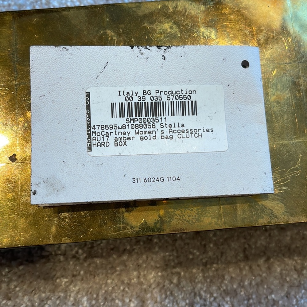 Stella McCartney amber gold bag, clutch hard box - Picture 2 of 5